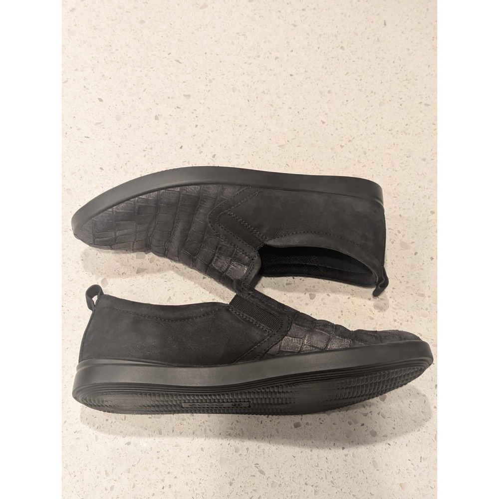 Women's Ecco Aimee Croc Embossed Leather Slip On loafers Shoes Sz 39 US 8 / 8.5 - Picture 6 of 9